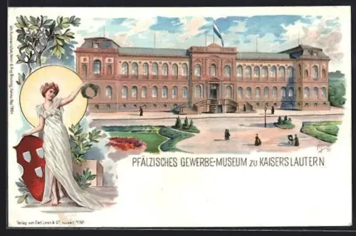 Lithographie Kaiserslautern, Pfälzisches Gewerbe-Museum