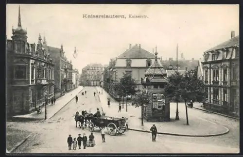 AK Kaiserslautern, Kaiserstrasse mit Pferdekarren