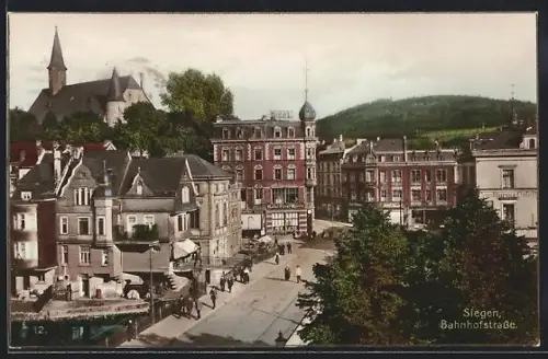 AK Siegen, Blick in die Bahnhofstrasse