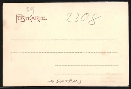 AK Preetz, Blick zum Rathaus