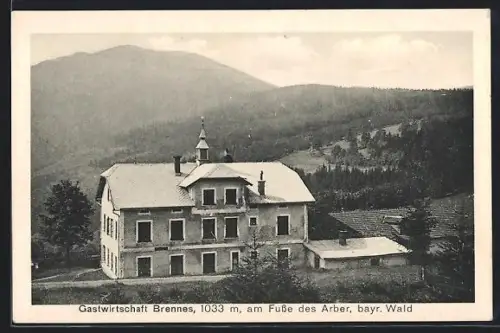 AK Brennes /Arber, Gasthaus Brennes am Fuss des Arber
