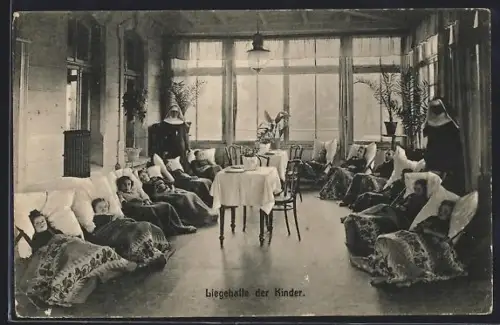 AK Borkum, Kinderheim, Liegehalle der Kinder