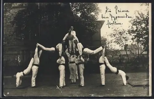 Foto-AK Rinteln, Mitglieder des Gymnasial-Turnverein Jahn