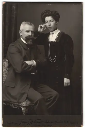 Fotografie Franz Werner, München, Schwanthalerstrasse 1, Joseph Obmann mit seiner Gemahlin