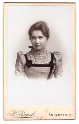 Fotografie H. Föppel, Annaberg i. Sa., Johannisgasse 5, Porträt einer Dame