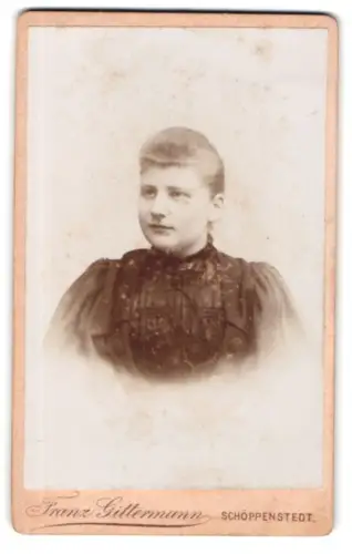 Fotografie Franz Gittermann, Schöppenstedt, Porträt einer Dame