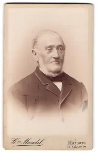 Fotografie G. Mandel, Erfurt, Anger 21, Porträt eines älteren Herrn