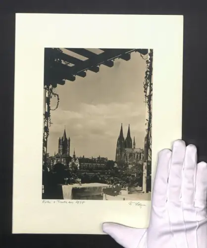 Fotografie W. Seeger, Ansicht Köln a. Rh., Blick nach der Altstadt von Deutz aus gesehen, 1938