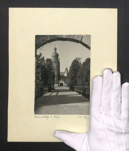 Fotografie W. Seeger, Ansicht Gemen, Blick auf die Burg Gemen