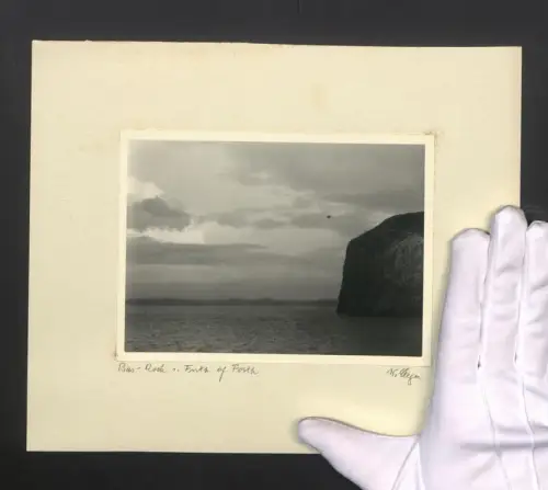 Fotografie W. Seeger, Ansicht Bass Rock, Teilansicht der Insel im Firth of Forth