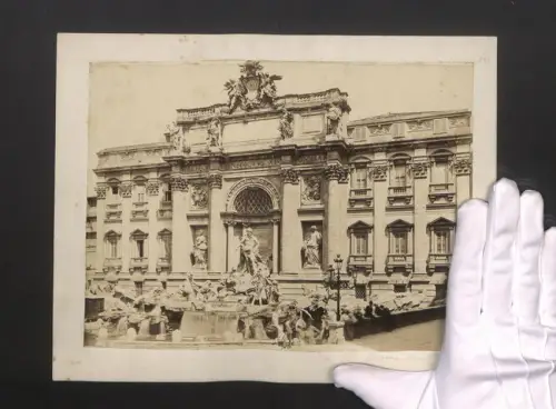 Fotografie Josef Baumeister, Ansicht Rom, Blick auf den Trevi Brunnen, Fontana di Trevi