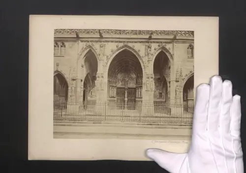 Fotografie Josef Baumeister, Ansicht Paris, S. Germain, Portal, Grossformat 32 x 24cm