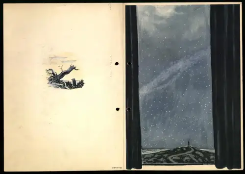 Telegramm Deutsche Reichspost 1941, Bild Mensch im Weltall nach W. Krain, Innenseite beschrieben