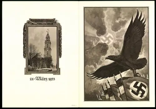 Telegramm Deutsche Reichspost Wetzlar 1935, Reichsadler , Rückseite Garnisonskirche Potsdam, H. Bastaian