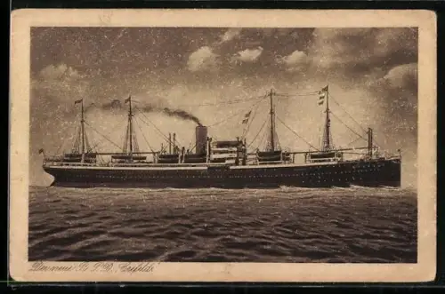 AK Der neue R.P.D. Crefeld in voller Fahrt, Handelsschiff