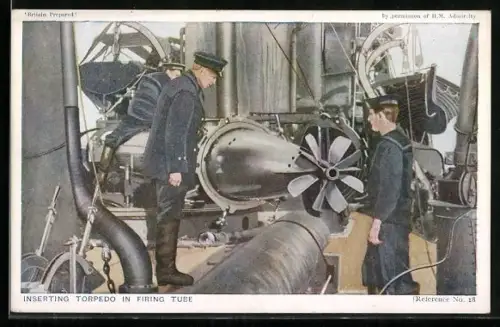 AK Kriegsschiff, Inserting Torpedo in firing tube