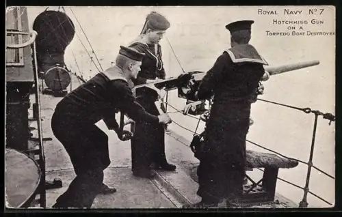 AK Royal Navy, Hotchkiss Gun on a Torpedo Boat Destroyer, Kriegsschiff