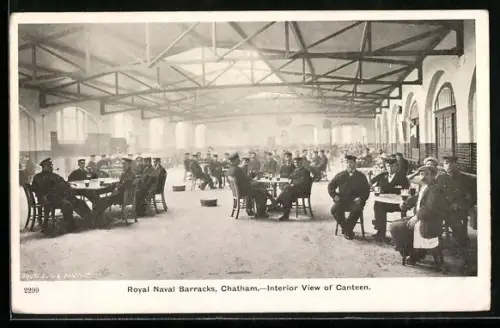 AK Chatham, Royal Naval Barracks, Interior View of Canteen