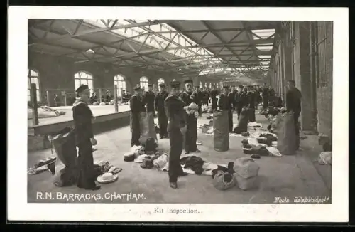 AK Chatham, Royal Naval Barracks, Kit Inspection