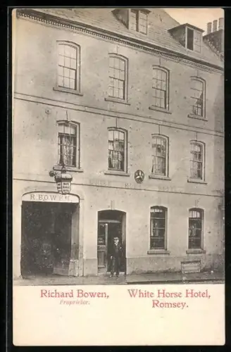 AK Romsey, White Horse Hotel, Propr. Richard Bowen