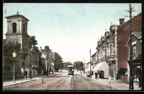 AK Waterlooville, London Road, Strassenbahn