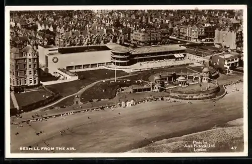 AK Bexhill, Panorama, Fliegeraufnahme
