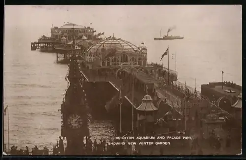 AK Brighton, Aquarium and Palace Pier, showing new Winter Garden