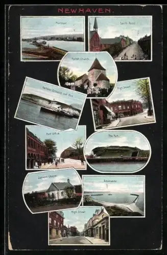 AK Newhaven, Parish Church, Harbour, Breakwater, Fort