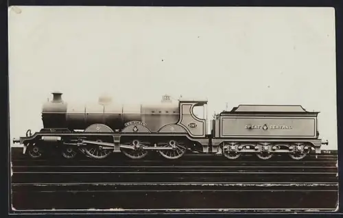 AK Britische Lokomotive Nr. 1097 der Great Central mit Tender, englische Eisenbahn