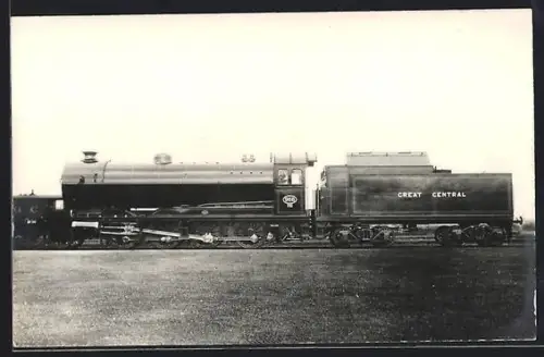 AK Britische Lokomotive Nr. 966 der Great Central mit Tender in Seitenaicht, englische Eisenbahn
