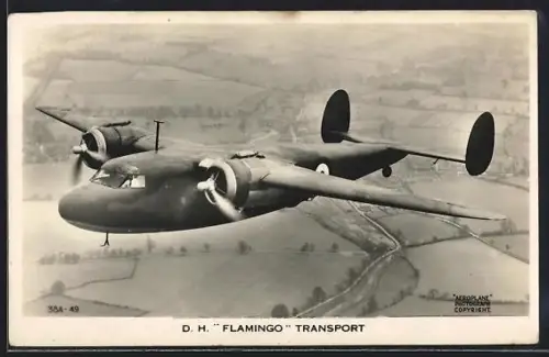 AK D. H. Flamingo Transport Flugzeug