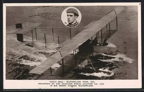 AK Daily Mail Waterplane Tour, HP Henry Farman Waterplane, Wasserflugzeug