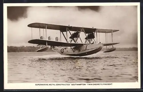 AK Wasserflugzeug Supermarine Metal Constructed Southampton Twin Engine Flying Boat