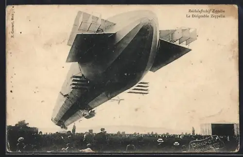 AK Reichsluftschiff Zeppelin im Fluge