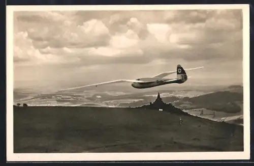 AK Segelflieger, Reiher III in der Luft, 