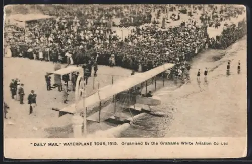 AK Daily Mail Waterplane Tour 1912, Organised by the Grahame White Aviation Co. Ltd., Wasserflugzeug