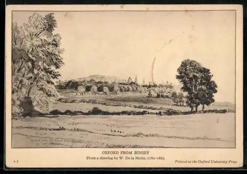 Künstler-AK Oxford, View from Binsey