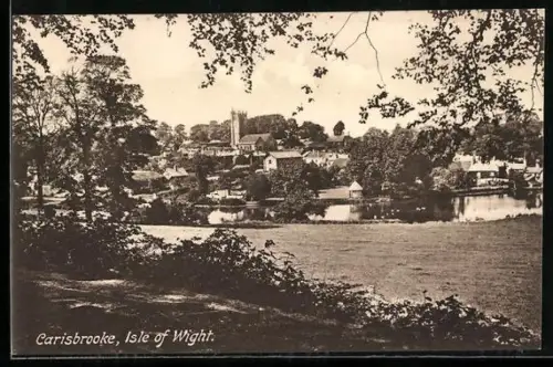 AK Carisbrooke, Panorama mit Kirche