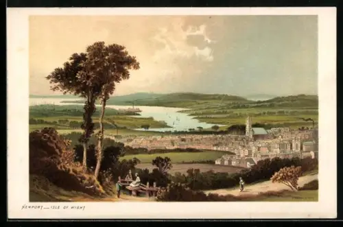 Künstler-AK Newport, Panorama