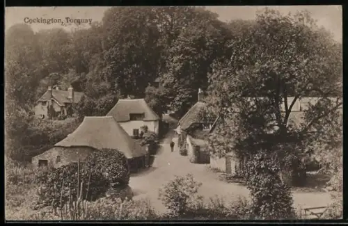 AK Cockington /Torquay, Village Panorama
