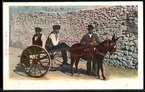 AK Malta, Three men with a donkey