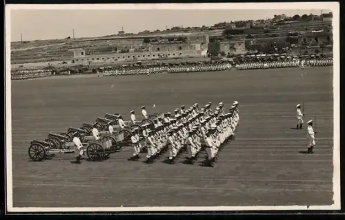 AK Malta, Military Parade with cannons, March pass