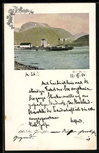 AK Ben Nevis, Steamer in front of the mountain