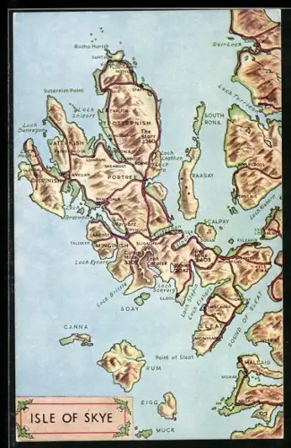 AK Isle of Skye, Map of the Island