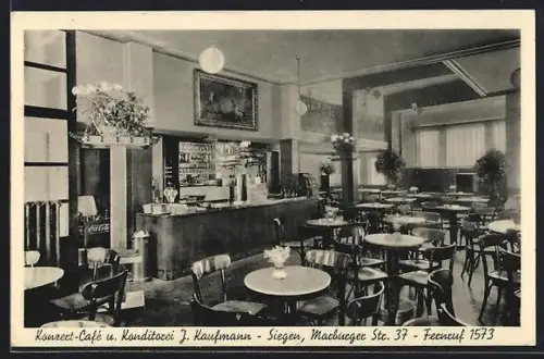 AK Siegen, Konzert-Café J. Kaufmann, Marburger Strasse 37, Gästebereich