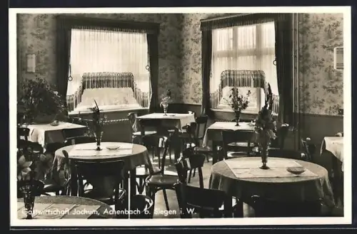 AK Achenbach b. Siegen, Gasthaus Jochum, Innenraum