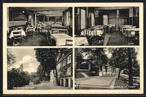 AK Siegen, Gasthaus Siegener Bürgergarten, Inh. Walter Steiner, Saal, Diele, Tanzfläche