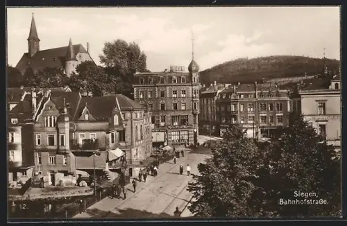 AK Siegen, Blick in die Bahnhofstrasse