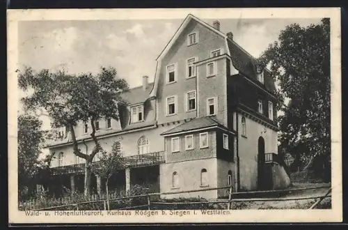 AK Rödgen b. Siegen, Aussenansicht des Kurhauses