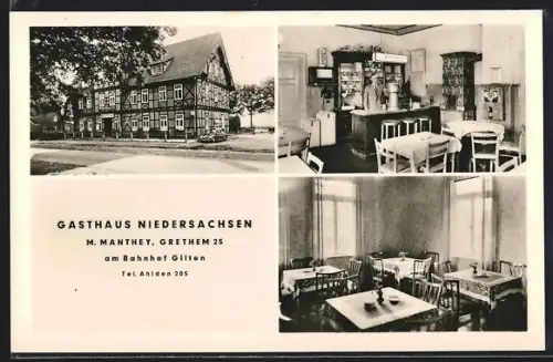 AK Grethem, Gasthaus Niedersachsen, Innenansichten